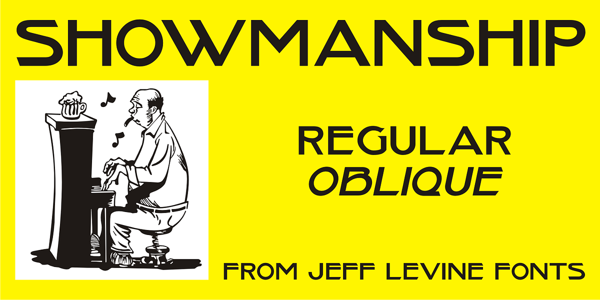 Showmanship JNL, a Sans Serif Font by Jeff Levine Fonts