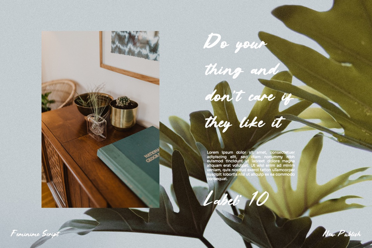 Plantyeus - Feminime Script Font, a Script Font by Dhabee (Photo 14 of 15)