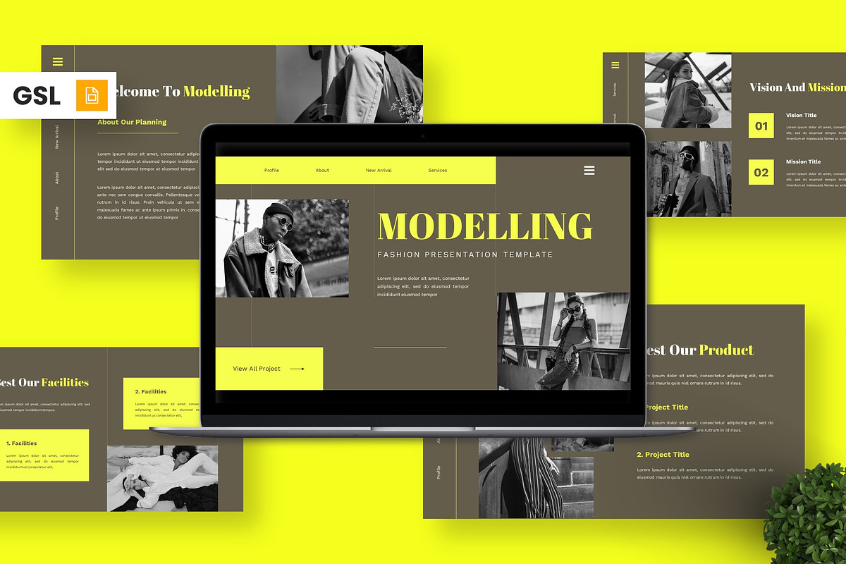 Modelling - Fashion Google Slide, a Presentation Template by Deepslide Studio (Photo 1 of 6)