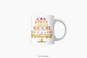 Watercolor Cakes Clipart, an Illustration by MariaScaroniAtelier (Thumbnail 6 of 6)