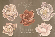 Still Life Painterly Oil Peonies, a Texture Illustration by One and Only Paper (Thumbnail 3 of 9)