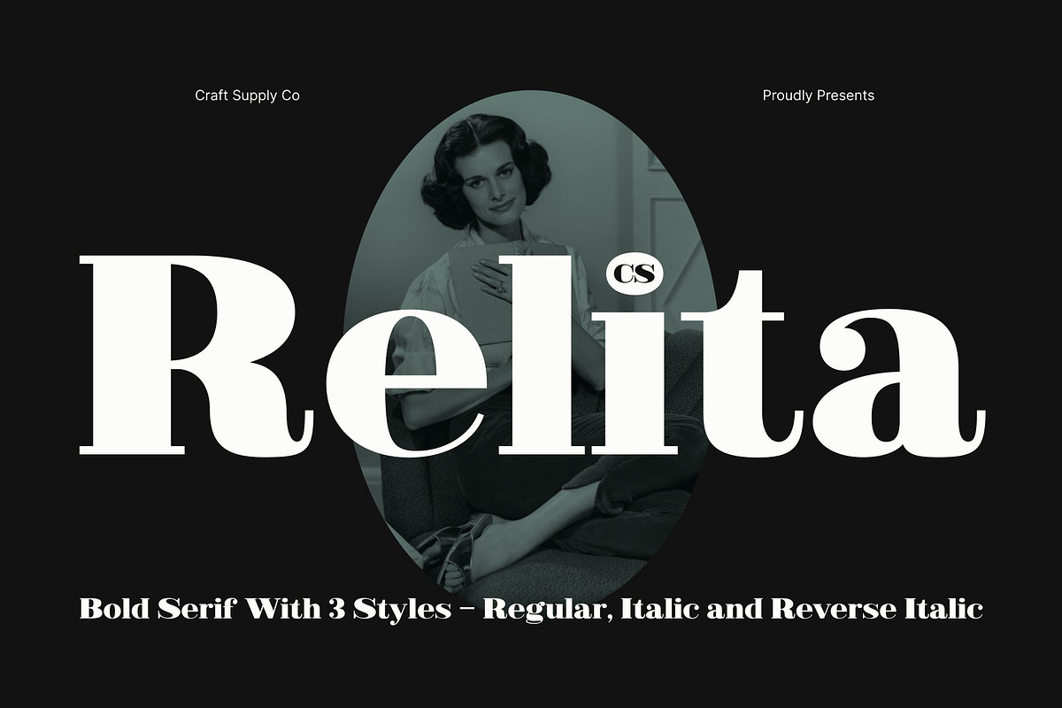 CS Relita – Retro Serif Font, a Serif Font by Craft Supply Co. (Photo 1 of 8)