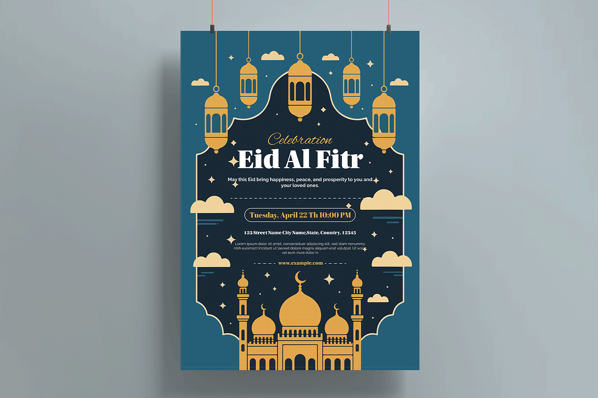 Eid Al Fitr Celebration Flyer, a Flyer Template by MightyDesign (Photo 1 of 8)
