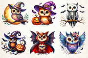 Halloween Owl Sublimation Clipart, an Illustration by Dream Creation (Thumbnail 4 of 6)