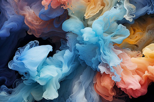 Colored smoke swirls background, a Photo by My Creative Corner