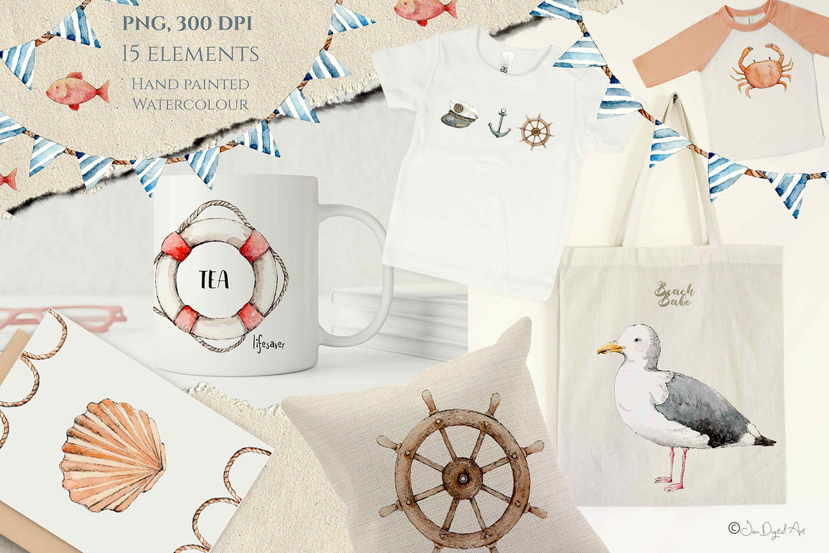 Nauticolour | Nautical Collection, an Illustration by Jen Digital Art (Photo 4 of 7)