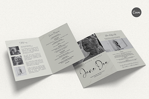 Funeral Program Canva Template Set