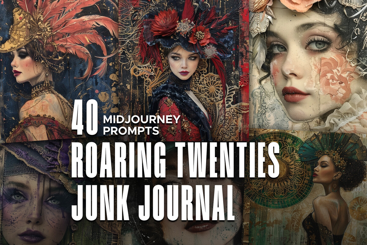40 Roaring '20s Junk Journal Prompts, an Object Graphic by MadeByAI Studio (Photo 1 of 5)