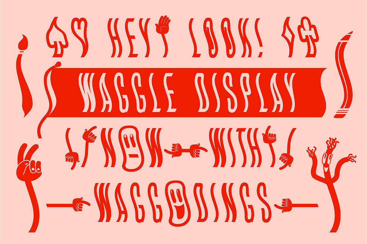 WAGGLE Display Font, a Font by PiiNK iiNK STUDiO (Photo 10 of 13)