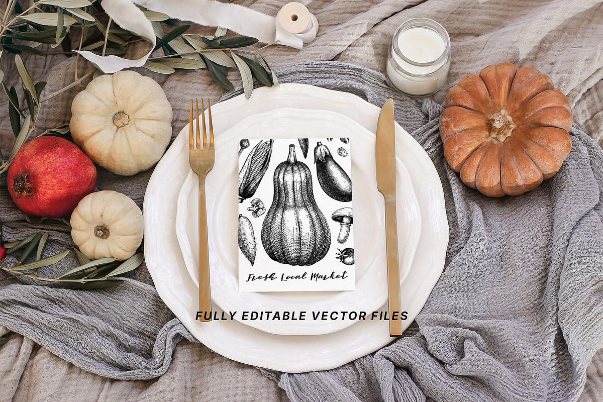 BUNDLE - Vegetables & Mushrooms, a Food Illustration by Yevheniia (Photo 8 of 10)
