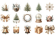 Neutral Rustic Christmas Clipart, an Illustration by Designking (Thumbnail 2 of 5)