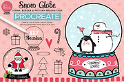 Snow Globe Procreate Brushes, a Brush Add-On by Studio Kitsch (Thumbnail 1 of 7)