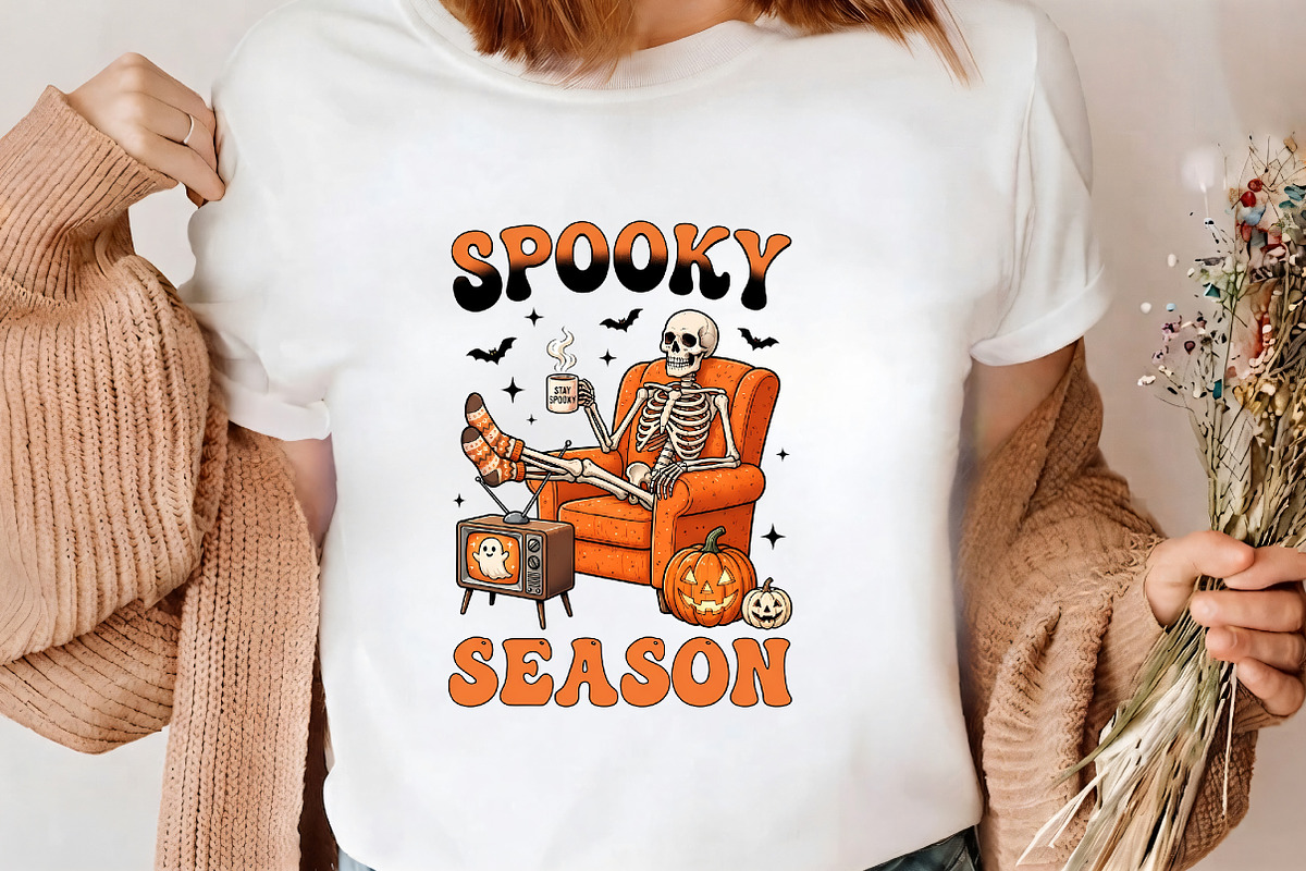 Cozy Halloween Skeleton PNG Craft, a Seasonal Illustration by CrexoraLab (Photo 3 of 4)