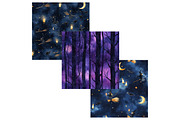 Twilight Witch Digital Paper, a Pattern Graphic by CitraGraphics (Thumbnail 4 of 4)