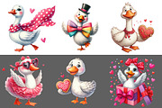 Silly Valentines Goose Clipart, an Illustration by Designworld (Thumbnail 2 of 5)