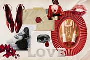 Velvet Hearts: Collage Pack, an Object Graphic by TiriCo (Thumbnail 2 of 10)