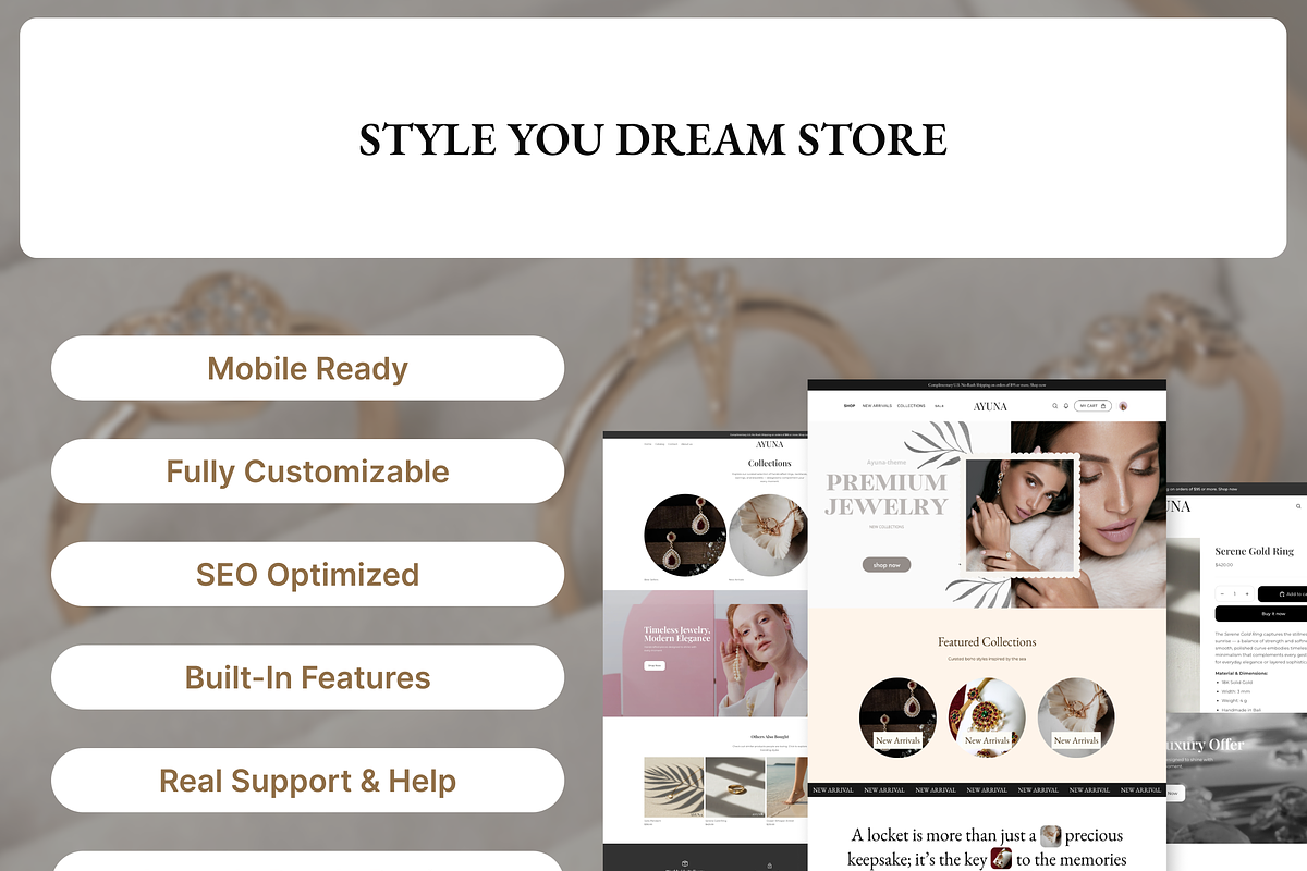 Ayuna - Luxury Jewelry Shopify Theme, a Shopify Template by AtelierDuVow (Photo 7 of 10)