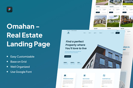 Real Estate Landing Page, a Landing Page Template by Rukuru Studio