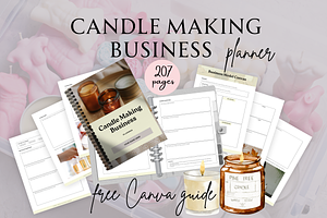 CANDLE MAKING BUSINESS PLANNER, a Brochure Template by Daring Digies