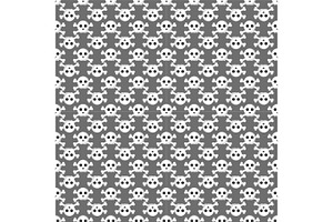 Grunge Seamless Pattern With Skulls Vector Illustration Human Bone Horror Art Dead Face Skeleton.