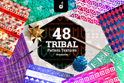 48 Tribal Pattern Textures, a Pattern Graphic by Designbase (Thumbnail 1 of 5)