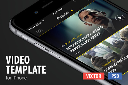 Video App Template for iPhone