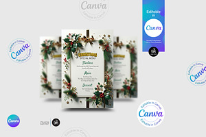 Christmas Menu Flyer Template, a Flyer Template by Aam360