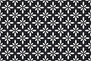 Floral Black White Seamless Pattern, a Pattern Graphic by Mightyfire