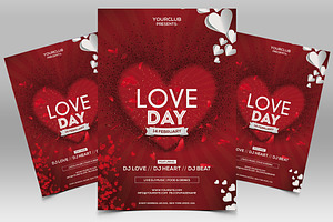 Love Day PSD Flyer Template, a Flyer Template by Naim Selmani