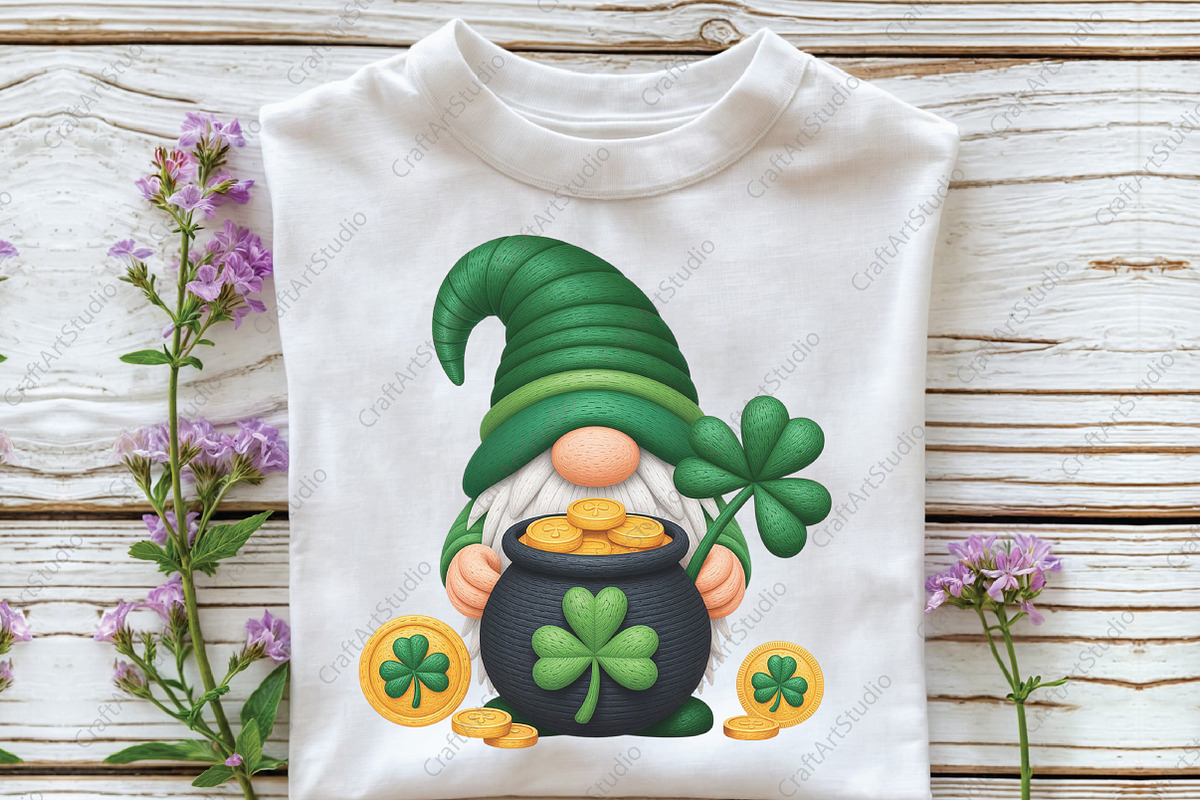 St Patrick’s Day Gnome PNG, an Illustration by CraftArtStudio (Photo 4 of 4)