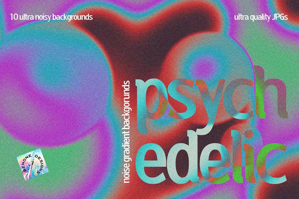 PSYCHedelic - Noisy Backgrounds, a Background Graphic by BeNone Designs (Photo 1 of 3)