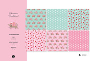 Christmas Dachshund Patterns, an Illustration by Andrea Liesert (Thumbnail 2 of 7)