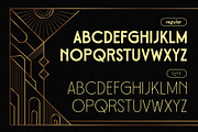Metrovan - Art Deco Style, a Sans Serif Font by Novitype (Thumbnail 10 of 11)