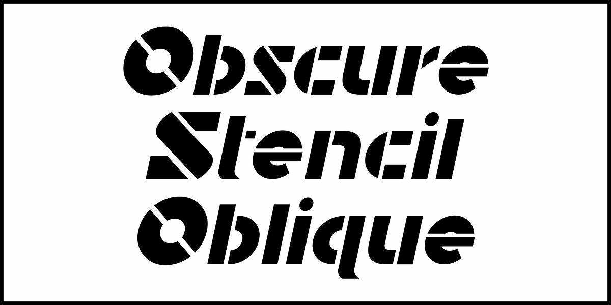 Obscure Stencil JNL, a Font by Jeff Levine Fonts (Photo 4 of 5)