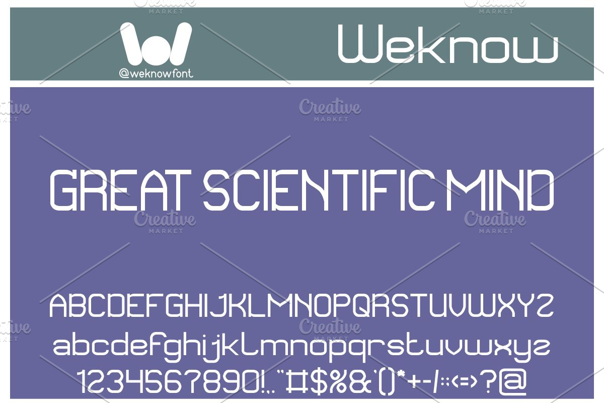 Great Scientific Mind font, a Sans Serif Font by weknow (Photo 1 of 8)