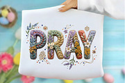 Faux Yarn Pray Png Floral Christian, an Illustration by Designking (Thumbnail 1 of 6)
