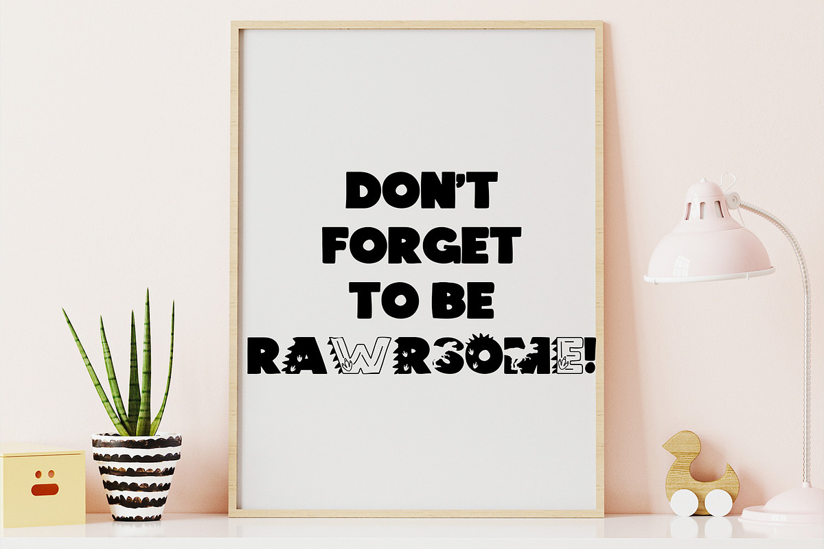 Zemona The Dino A Dinosaur Font, a Handwritten Font by Freeling Design House (Photo 4 of 4)