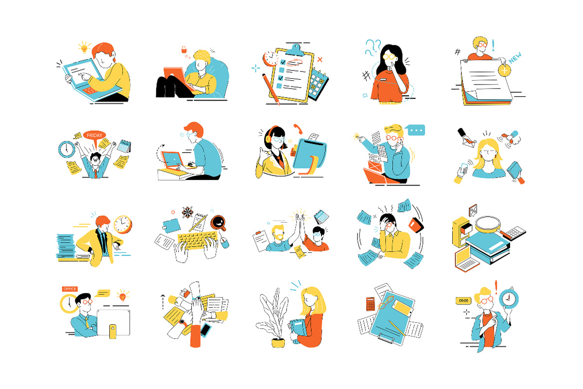 Office Work Illustrations, an Object Illustration by Loin Studio (Photo 2 of 3)
