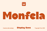 Monfela - A Modern Sans Serif, a Sans Serif Font by Marvadesign (Thumbnail 1 of 7)