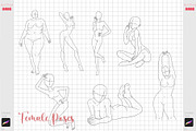 Procreate Anime Pose Body Anatomy, a Brush Add-On by ArtPrintBabe (Thumbnail 3 of 10)