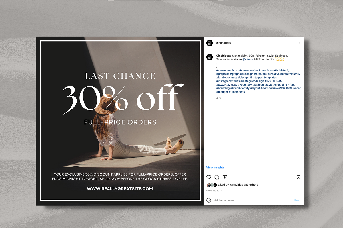 CANVA | Glamour Social Media Pack, a Social Media Template by 9inchideas (Photo 7 of 7)