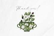 Tea time at the garden clipart set, a Decorative Illustration by Yelloo Fish (Thumbnail 16 of 16)