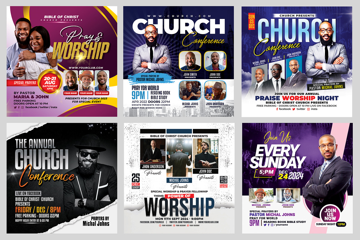 New-200 Church Flyers Bundle, a Flyer Template by AfzaalGraphics (Photo 30 of 41)
