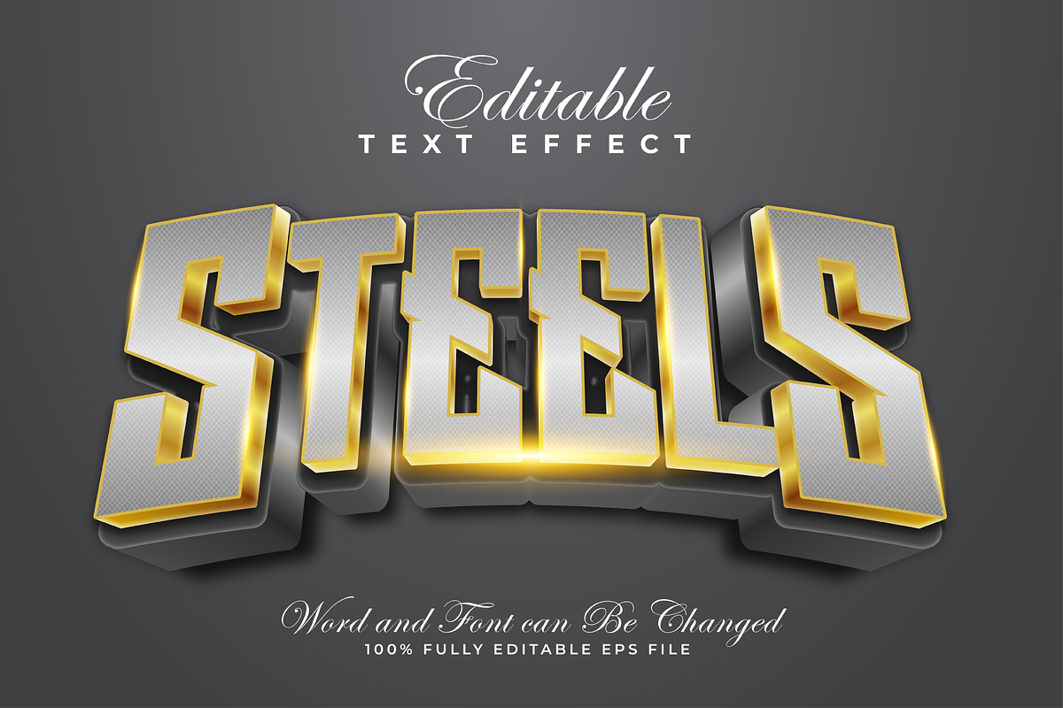 Silver 3D Text Effects Pack | EPS, a Layer Style Add-On by padilah_a (Photo 2 of 5)