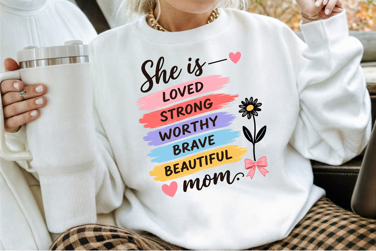 Mother's Day Svg, She is Mom Svg, a Seasonal Illustration by Sublimation Artist (Photo 2 of 9)