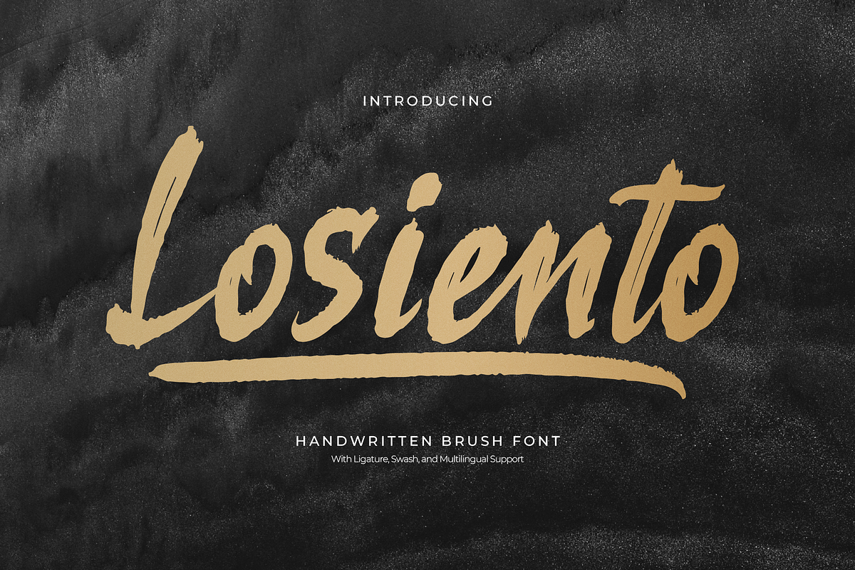 Losiento | Brush Handwritten Font, a Handwritten Font by Denustudios (Photo 1 of 15)