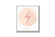 Modern Pink Icon With Lightning in, an Outline Icon by FineArtStudio (Thumbnail 3 of 3)