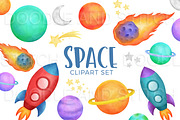 Watercolor Space Illustrations, an Illustration by Doodle and Stitch (Thumbnail 2 of 4)