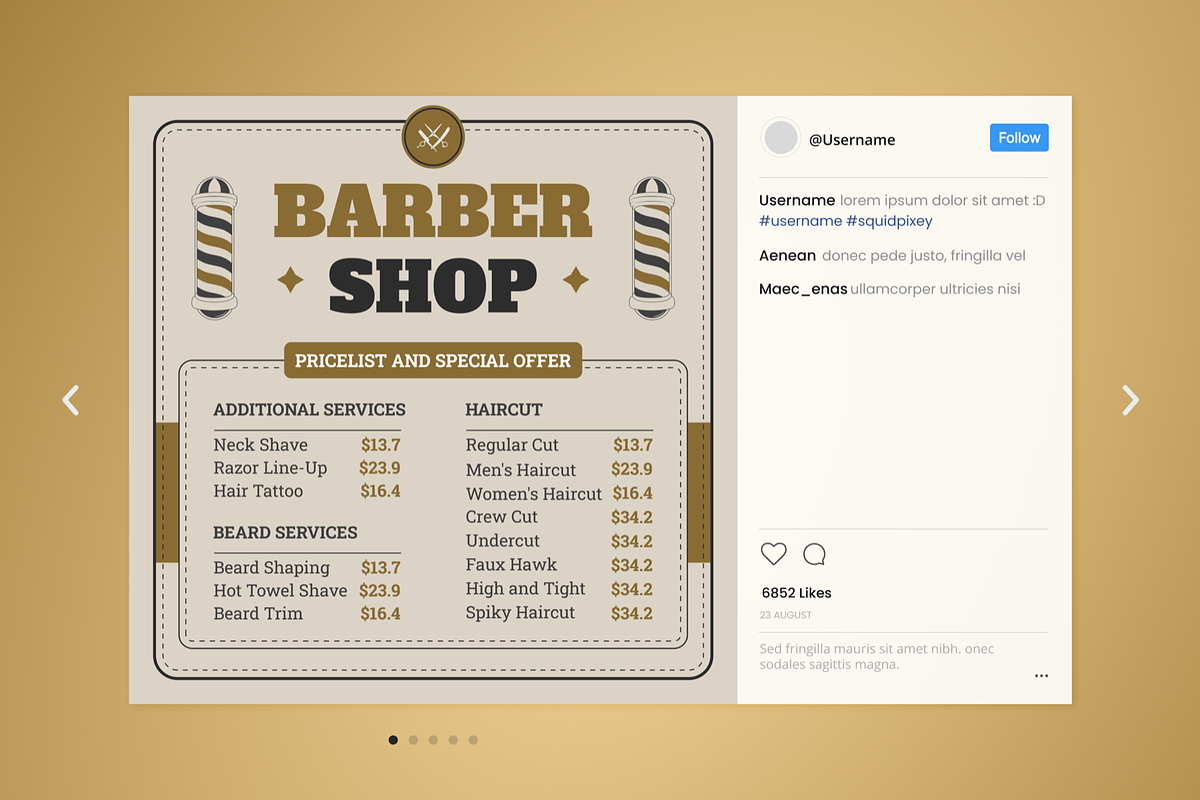 Barbershop Pricelist Flyer, a Flyer Template by SquidPixey (Photo 4 of 6)
