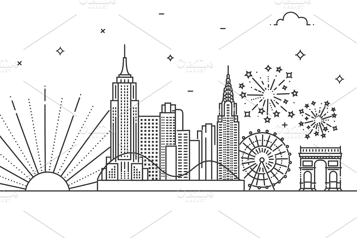 Las Vegas Skyline, USA, an Object Illustration by Tettygreen (Photo 2 of 3)